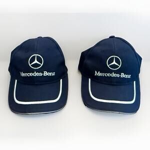 Lot Of 2 Mercedes Benz AMG Petronas Formula One Team Mens Navy Strapback Hats